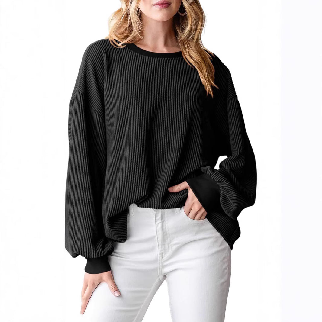 Crew Neck Sweatshirt Women's Top