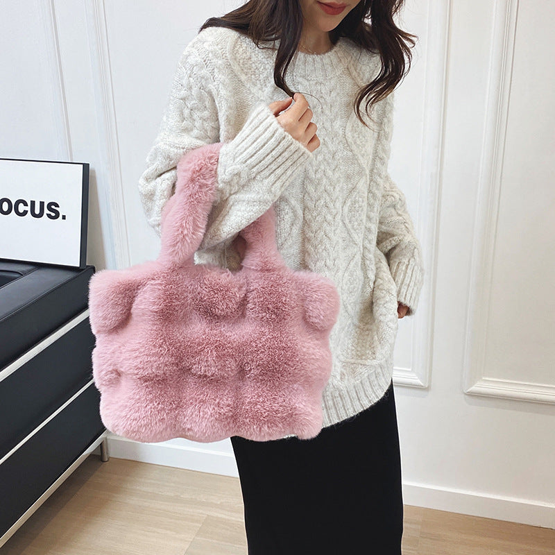 Ladies New Shoulder Large Capacity Plush Bag - The Number 1 Things