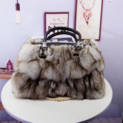 Fox Fur Bag Women's Fur Portable Shoulder Messenger - The Number 1 Things