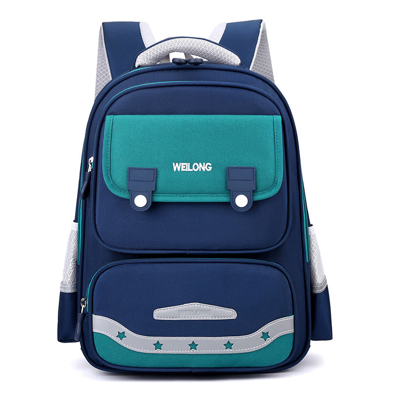 Burden-reducing Spine Protection Fashion Color Contrast Schoolbag - The Number 1 Things