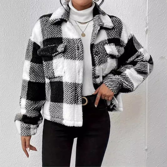 Checked Jacket For Women