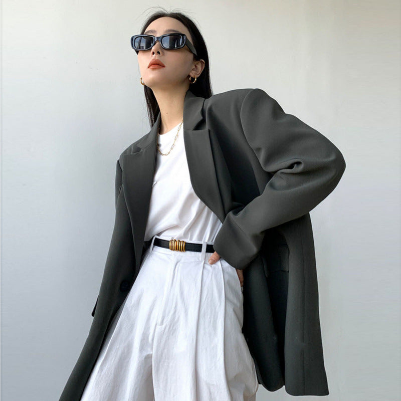 Minimal Style Overcoat For Women