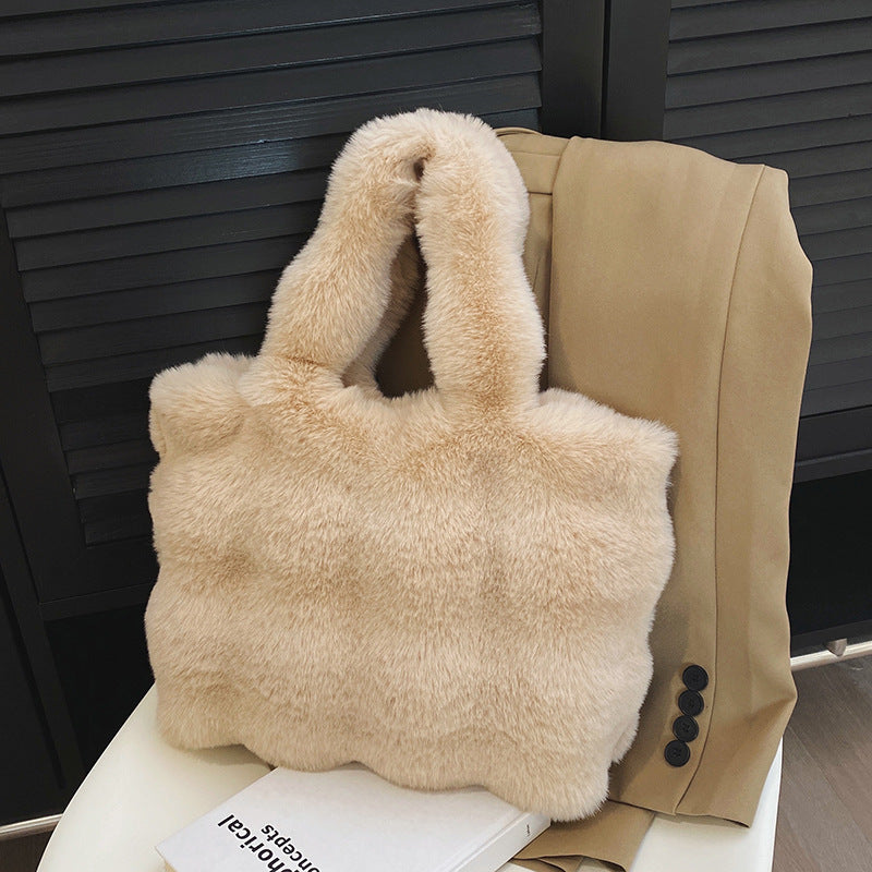 Ladies New Shoulder Large Capacity Plush Bag - The Number 1 Things