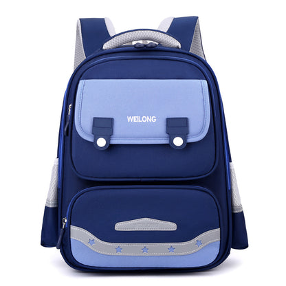 Burden-reducing Spine Protection Fashion Color Contrast Schoolbag - The Number 1 Things
