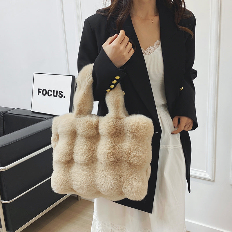 Ladies New Shoulder Large Capacity Plush Bag - The Number 1 Things