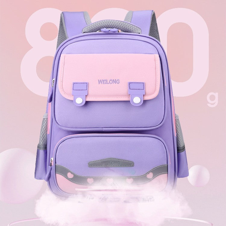 Burden-reducing Spine Protection Fashion Color Contrast Schoolbag - The Number 1 Things
