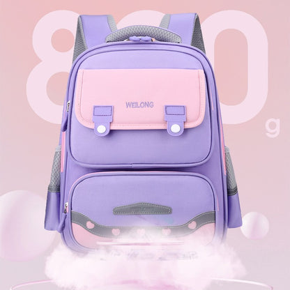 Burden-reducing Spine Protection Fashion Color Contrast Schoolbag - The Number 1 Things