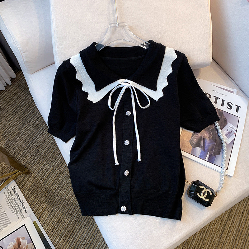 Women's Design Short Sleeve Bow T-shirt - The Number 1 Things