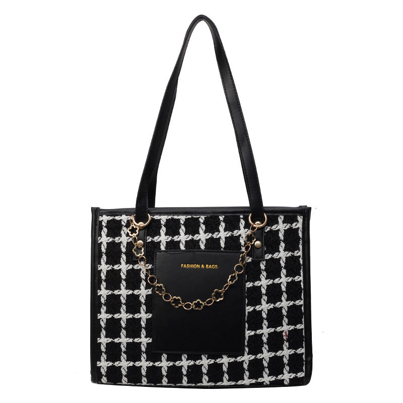 Large Capacity Plaid Tote Fashion All-matching - The Number 1 Things