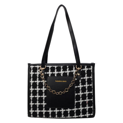 Large Capacity Plaid Tote Fashion All-matching - The Number 1 Things