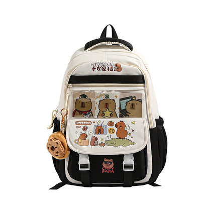 Capabala Schoolbag Cute Capybara Primary School Large Capacity