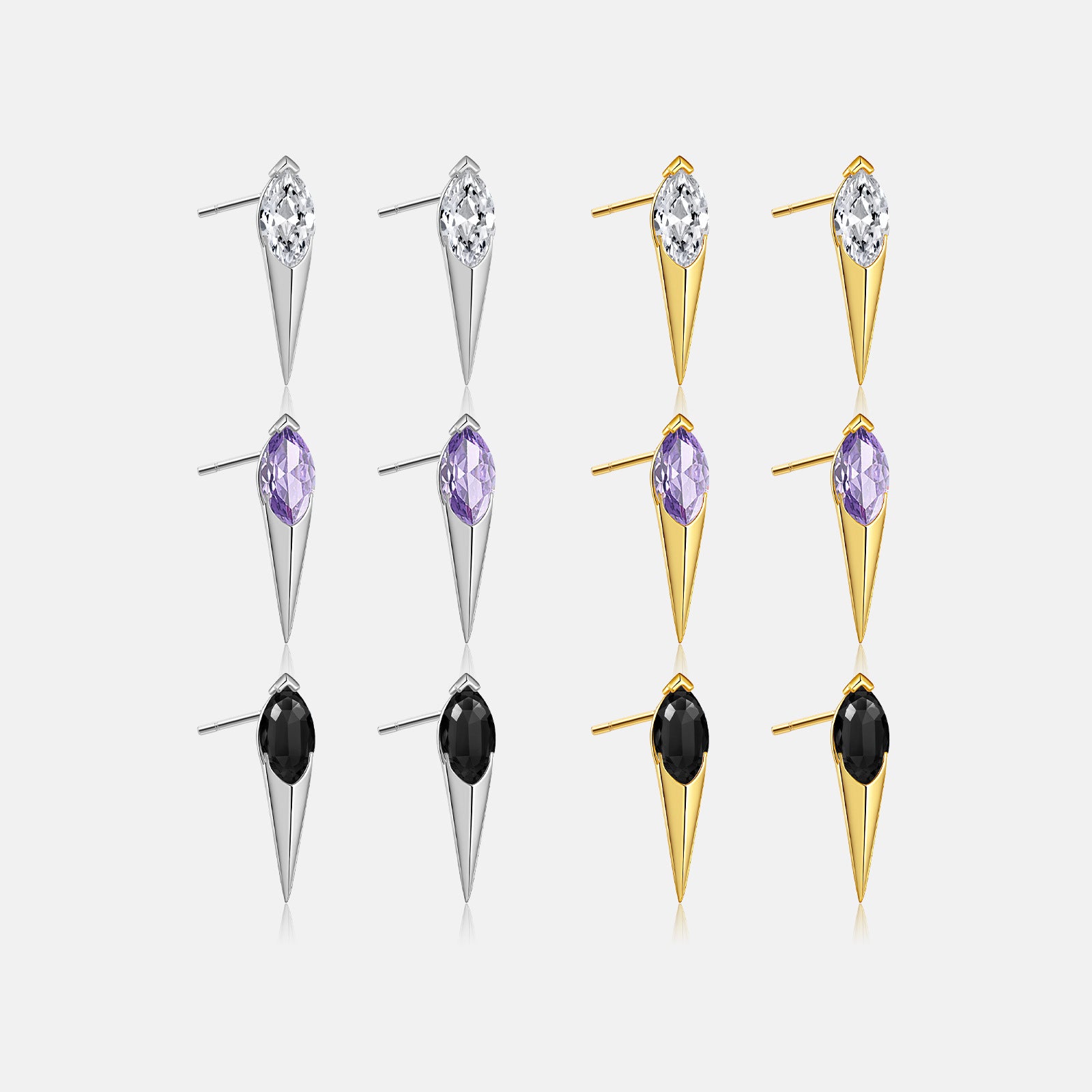 S925 Silver Stud Earrings Vintage Rivet Earrings Geometric Niche - The Number 1 Things