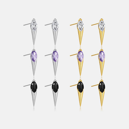 S925 Silver Stud Earrings Vintage Rivet Earrings Geometric Niche - The Number 1 Things