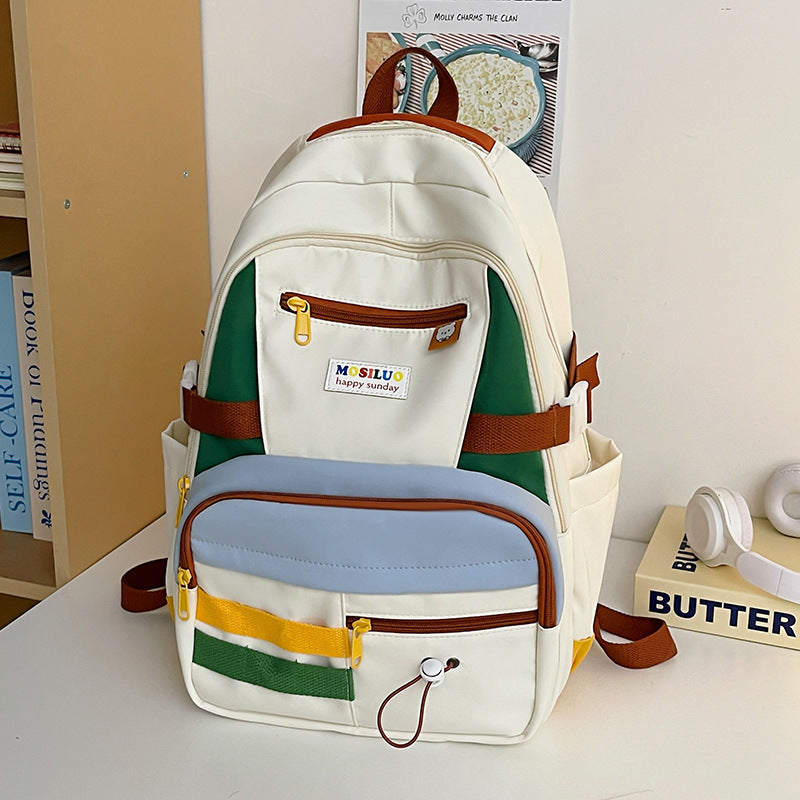 Fashion Color Contrast Large Capacity Travel Backpack - The Number 1 Things