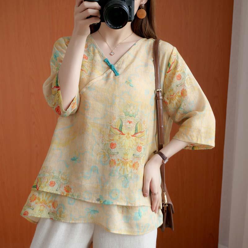 Chinese Style Retro Anti-aging Temperament Shirt Women's Summer Loose - The Number 1 Things