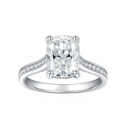 S925 Sterling Silver Radiant Cut Diamond Ring For Women - The Number 1 Things