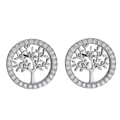 925 Silver Round Silver Tree Zircon Earrings Elegant Earrings For Women - The Number 1 Things