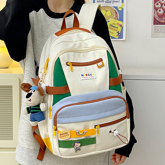 Fashion Color Contrast Large Capacity Travel Backpack - The Number 1 Things