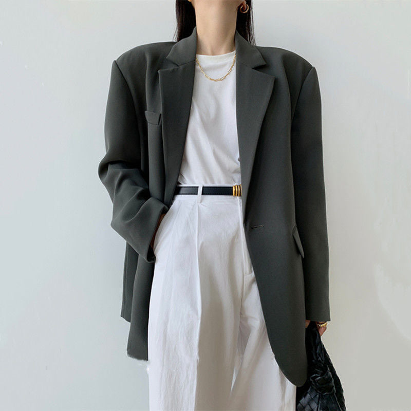 Minimal Style Overcoat For Women