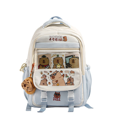 Capabala Schoolbag Cute Capybara Primary School Large Capacity