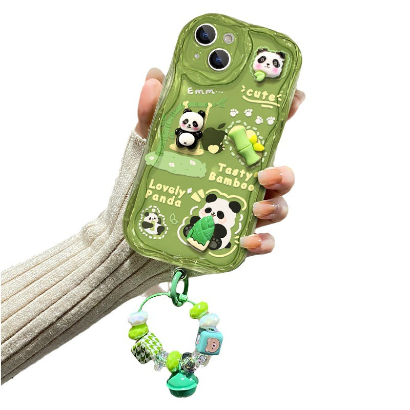 Phone Case Drop-resistant Cute Panda Doll Pendant Silicone