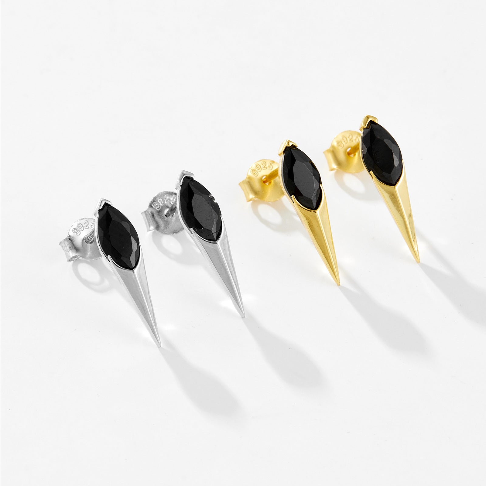 S925 Silver Stud Earrings Vintage Rivet Earrings Geometric Niche - The Number 1 Things