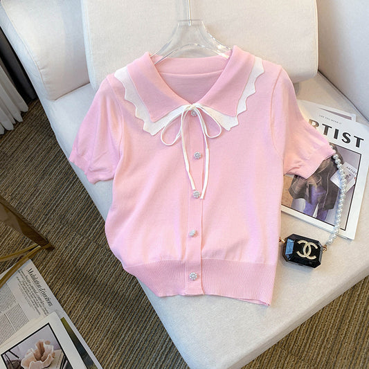Women's Design Short Sleeve Bow T-shirt - The Number 1 Things