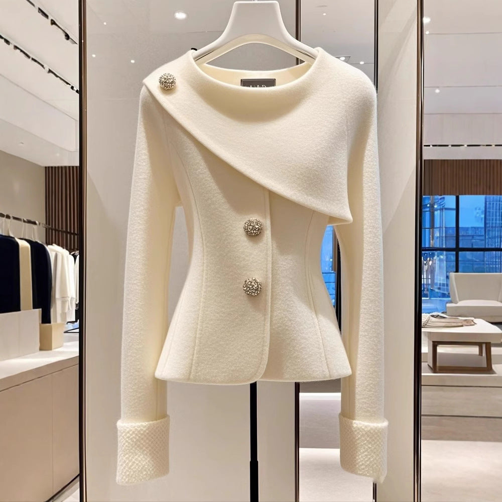 Elegant White Blazer Dress For Women