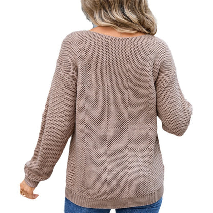Autumn And Winter New Women's Pullover Pocket Sweater Base - The Number 1 Things