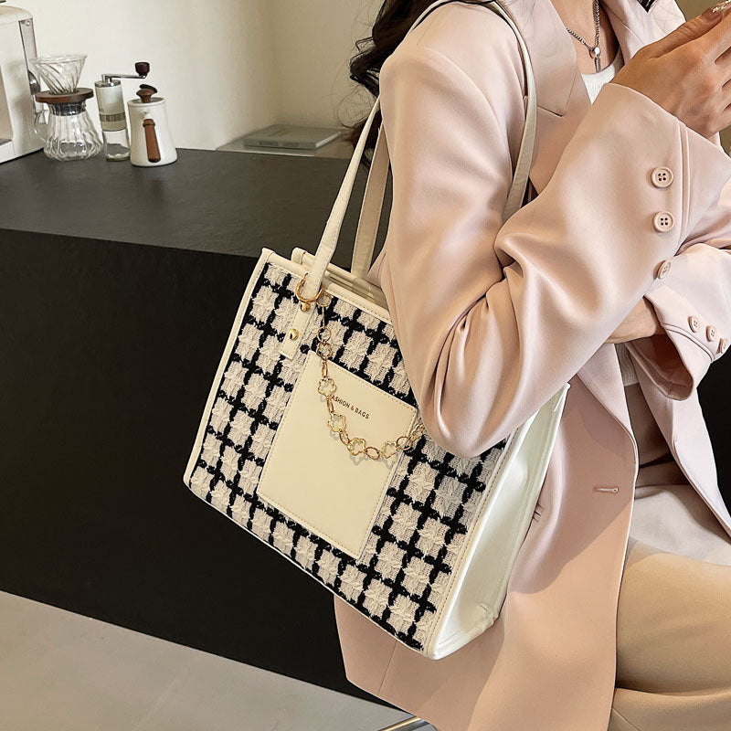 Large Capacity Plaid Tote Fashion All-matching - The Number 1 Things