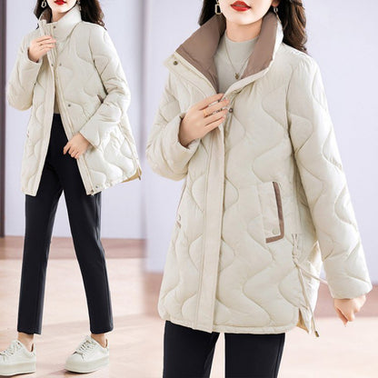 Mid-Length Loose And Simple Cotton-Padded Coat - The Number 1 Things