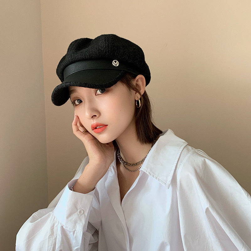 Fashion Personality Leather Beret Children