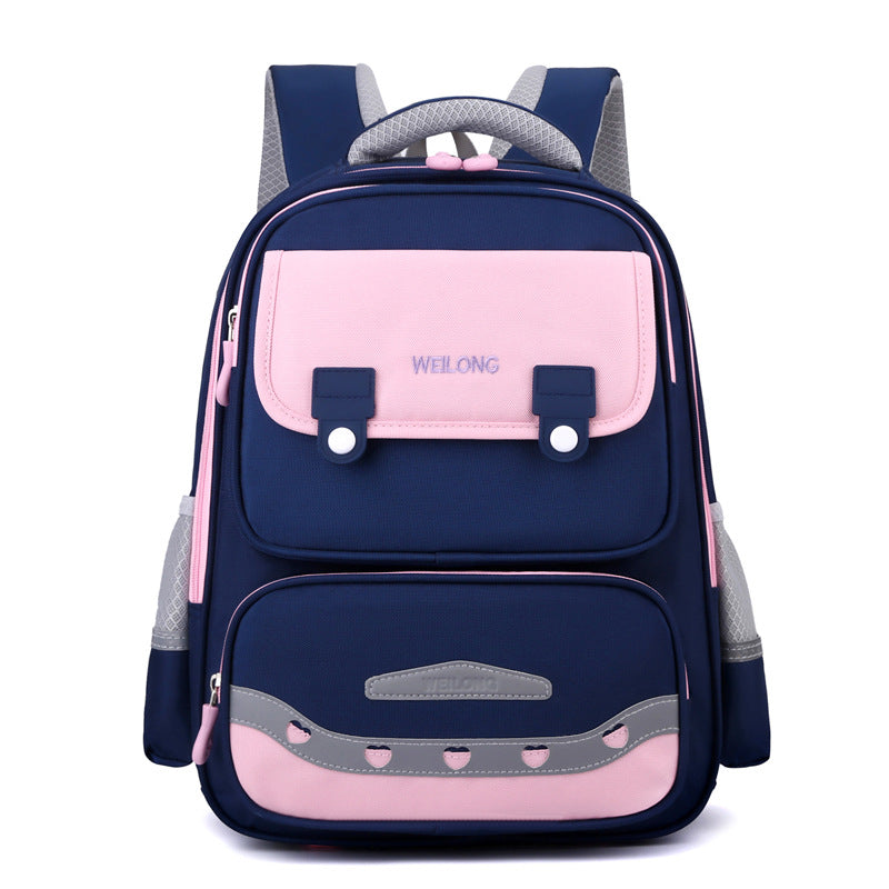 Burden-reducing Spine Protection Fashion Color Contrast Schoolbag - The Number 1 Things