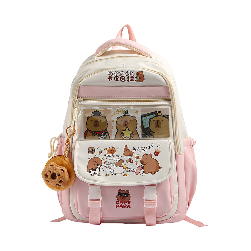 Capabala Schoolbag Cute Capybara Primary School Large Capacity