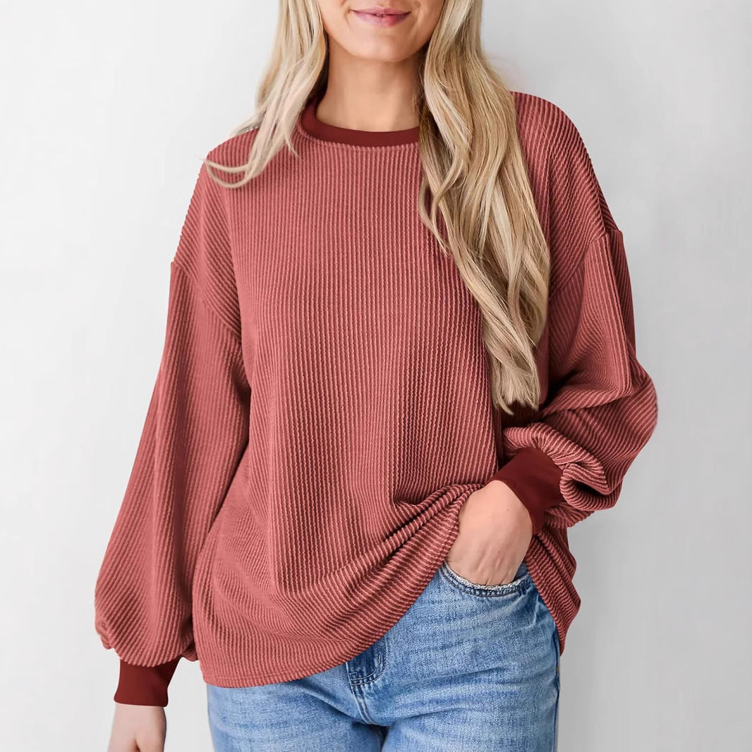 Crew Neck Sweatshirt Women's Top