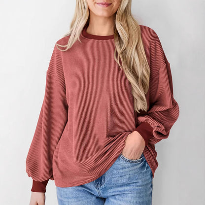 Crew Neck Sweatshirt Women's Top - The Number 1 Things