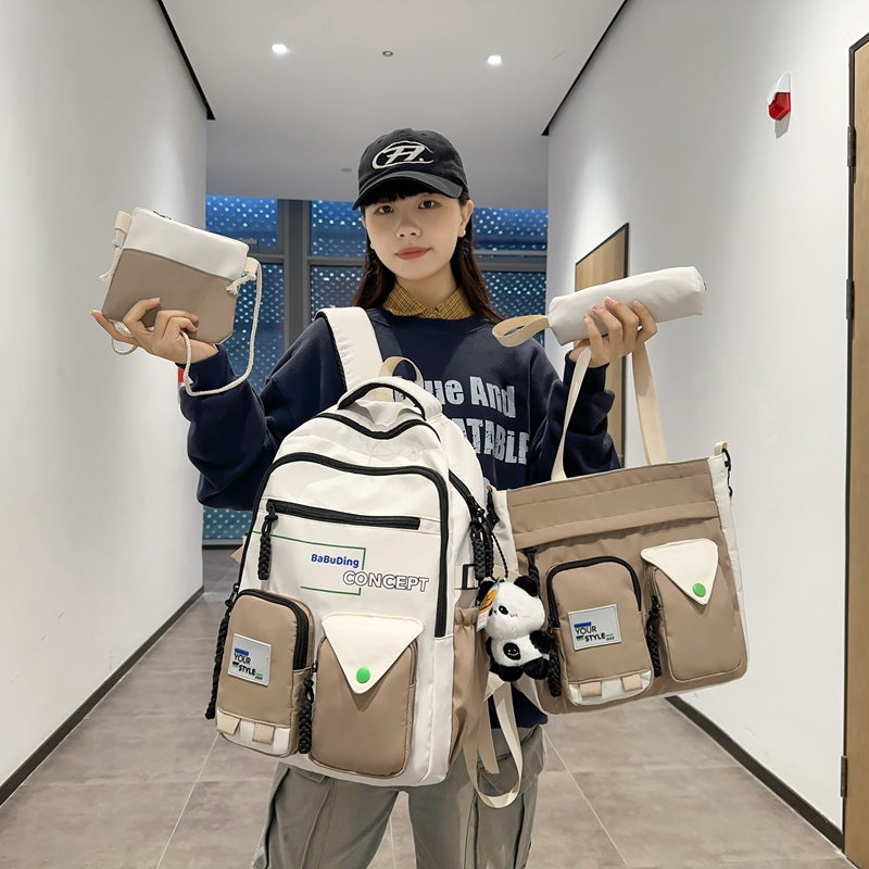 Large Capacity S Harajuku Trendy Cool All-match Schoolbag Early High School And College Student Backpack - The Number 1 Things
