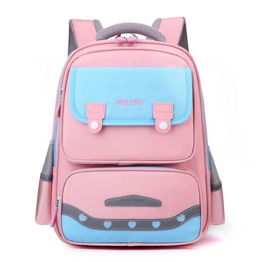 Burden-reducing Spine Protection Fashion Color Contrast Schoolbag - The Number 1 Things