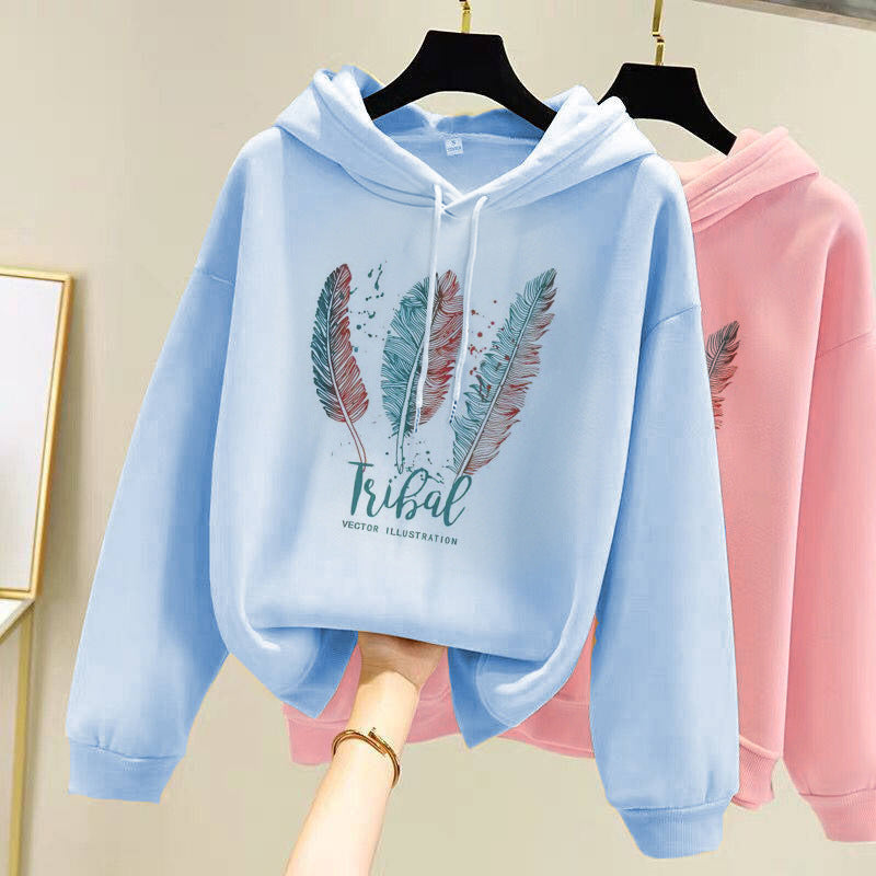 Hooded Sweater Thick Loose Long Sleeves Women - The Number 1 Things