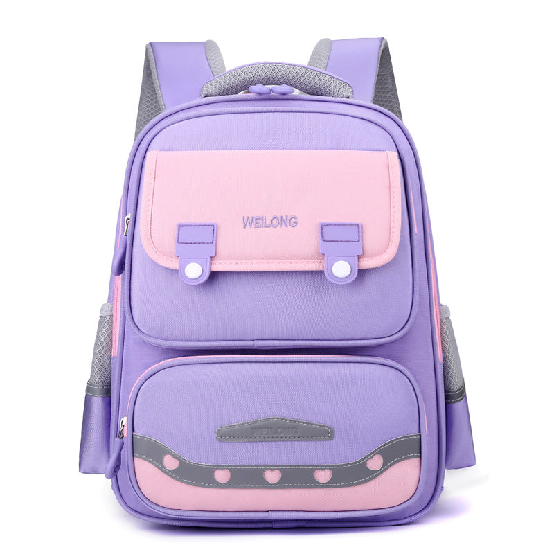 Burden-reducing Spine Protection Fashion Color Contrast Schoolbag - The Number 1 Things