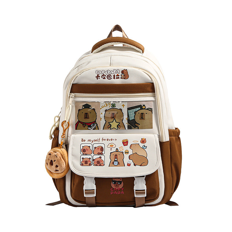 Capabala Schoolbag Cute Capybara Primary School Large Capacity
