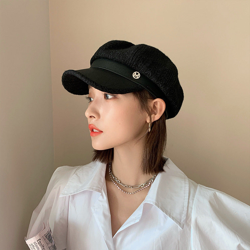 Fashion Personality Leather Beret Children