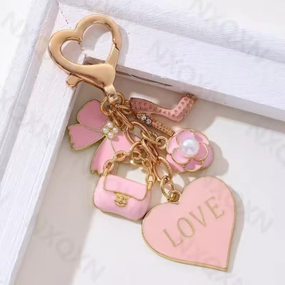 With Letters Heart Shape Bag Key Ring Pendant Bow - The Number 1 Things