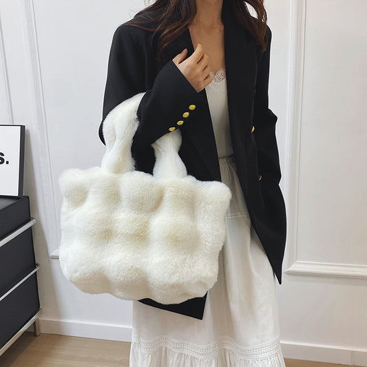 Ladies New Shoulder Large Capacity Plush Bag - The Number 1 Things