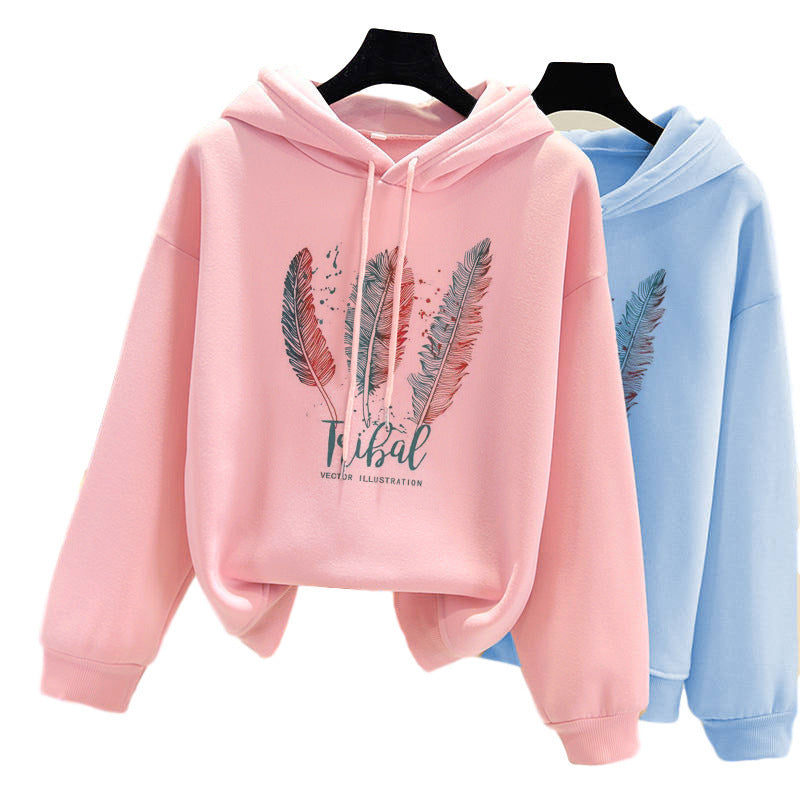 Hooded Sweater Thick Loose Long Sleeves Women - The Number 1 Things