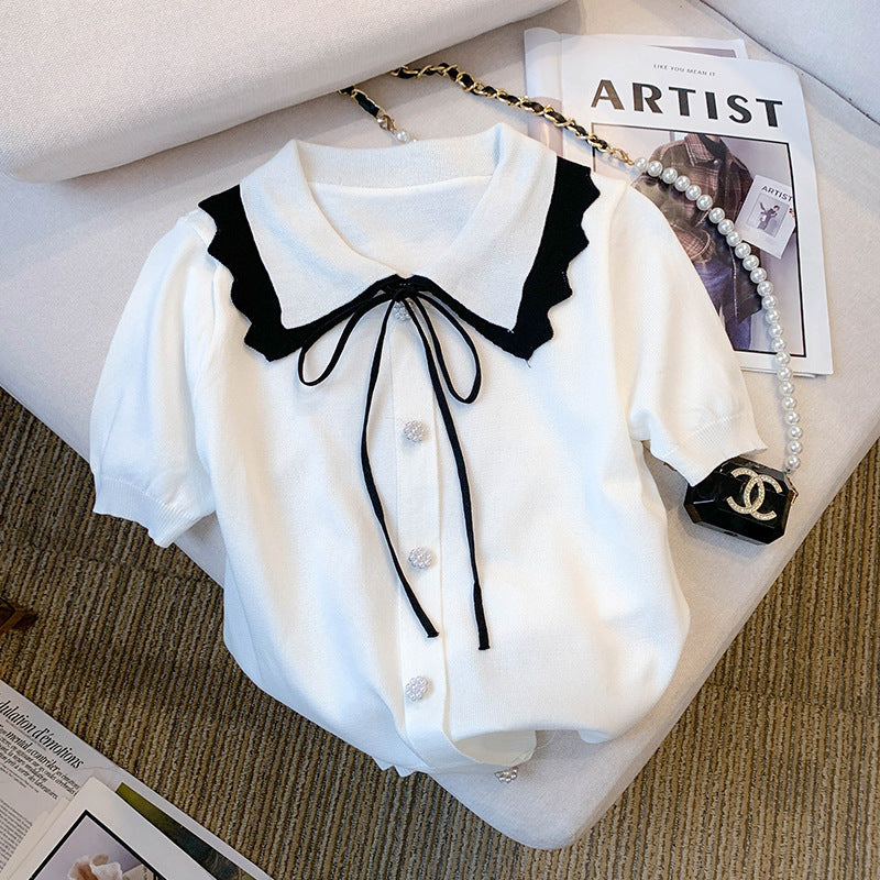 Women's Design Short Sleeve Bow T-shirt - The Number 1 Things