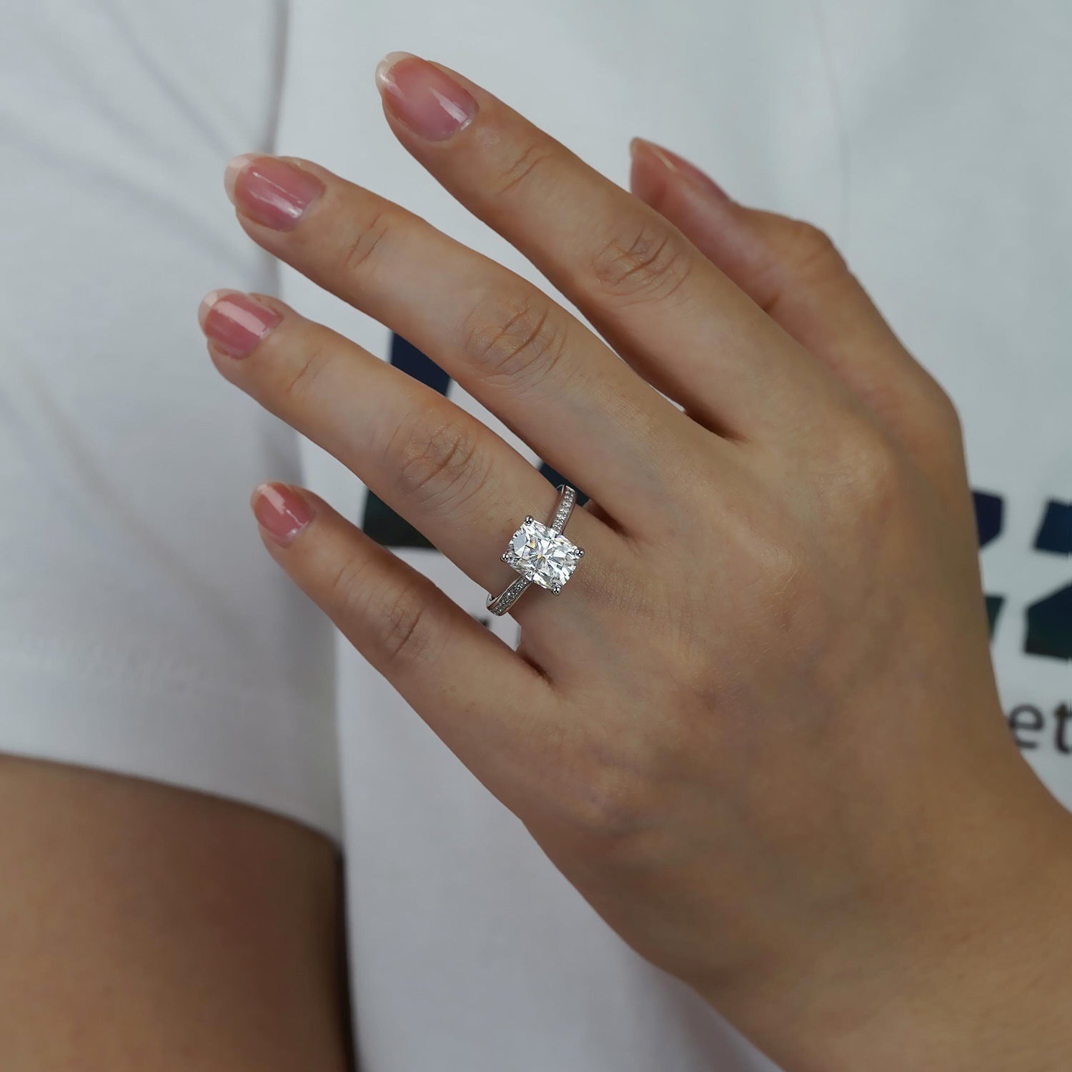 S925 Sterling Silver Radiant Cut Diamond Ring For Women - The Number 1 Things