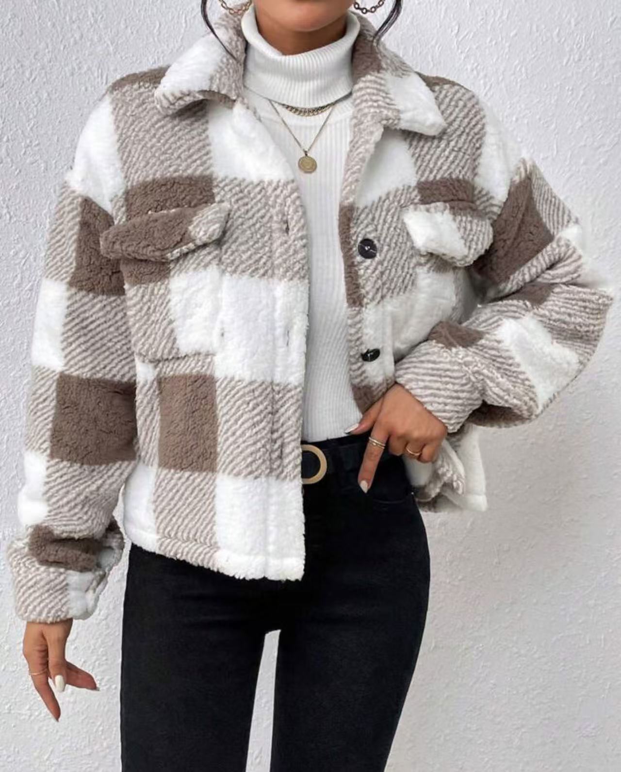 Checked Jacket For Women