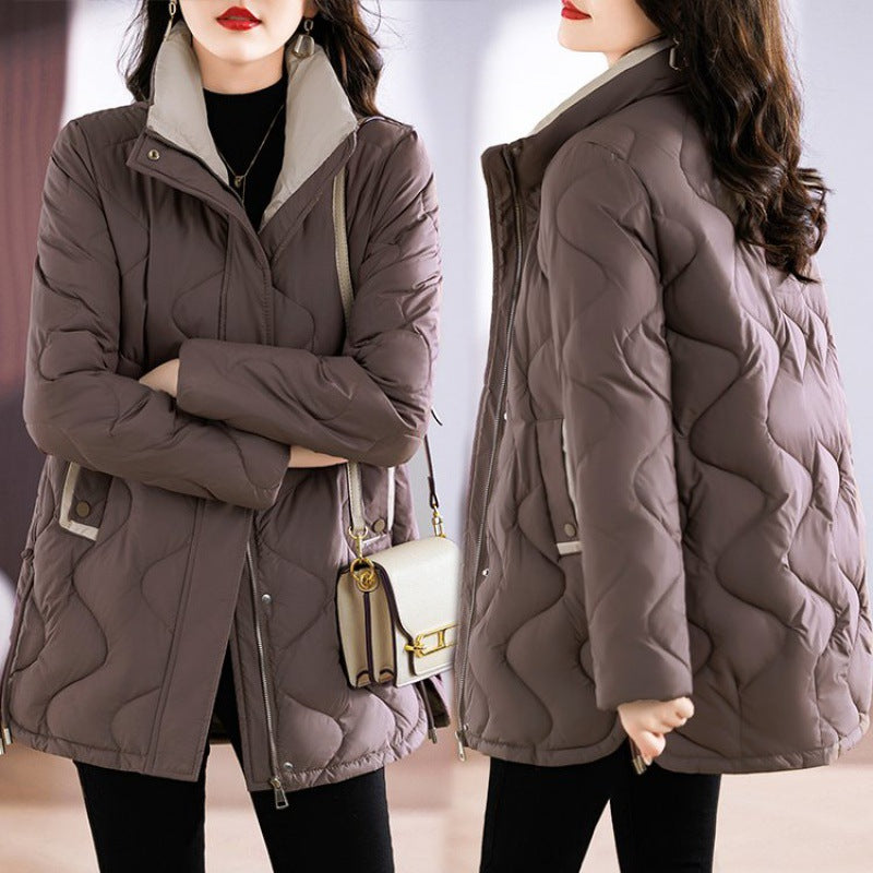 Mid-Length Loose And Simple Cotton-Padded Coat