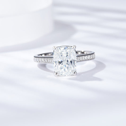 S925 Sterling Silver Radiant Cut Diamond Ring For Women - The Number 1 Things